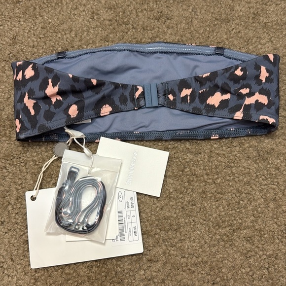 Zimmermann Sculpt Bandeau Slate Leopard Bikini Top - Picture 5 of 6